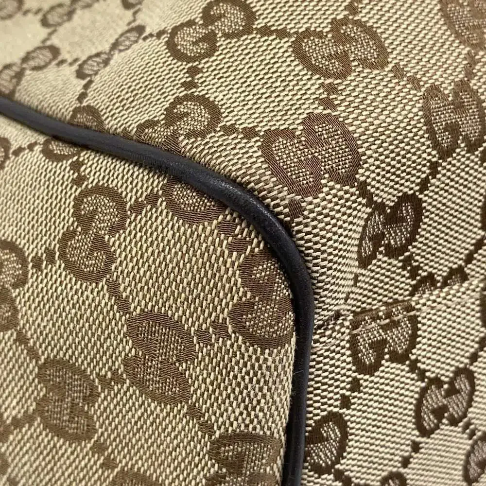 Gucci Sukey, GG Pattern Tote Bag 211944 Beige Dark Brown Jacquard Leather